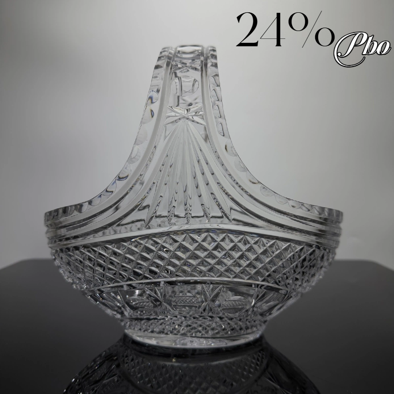 High end crystal flower basket